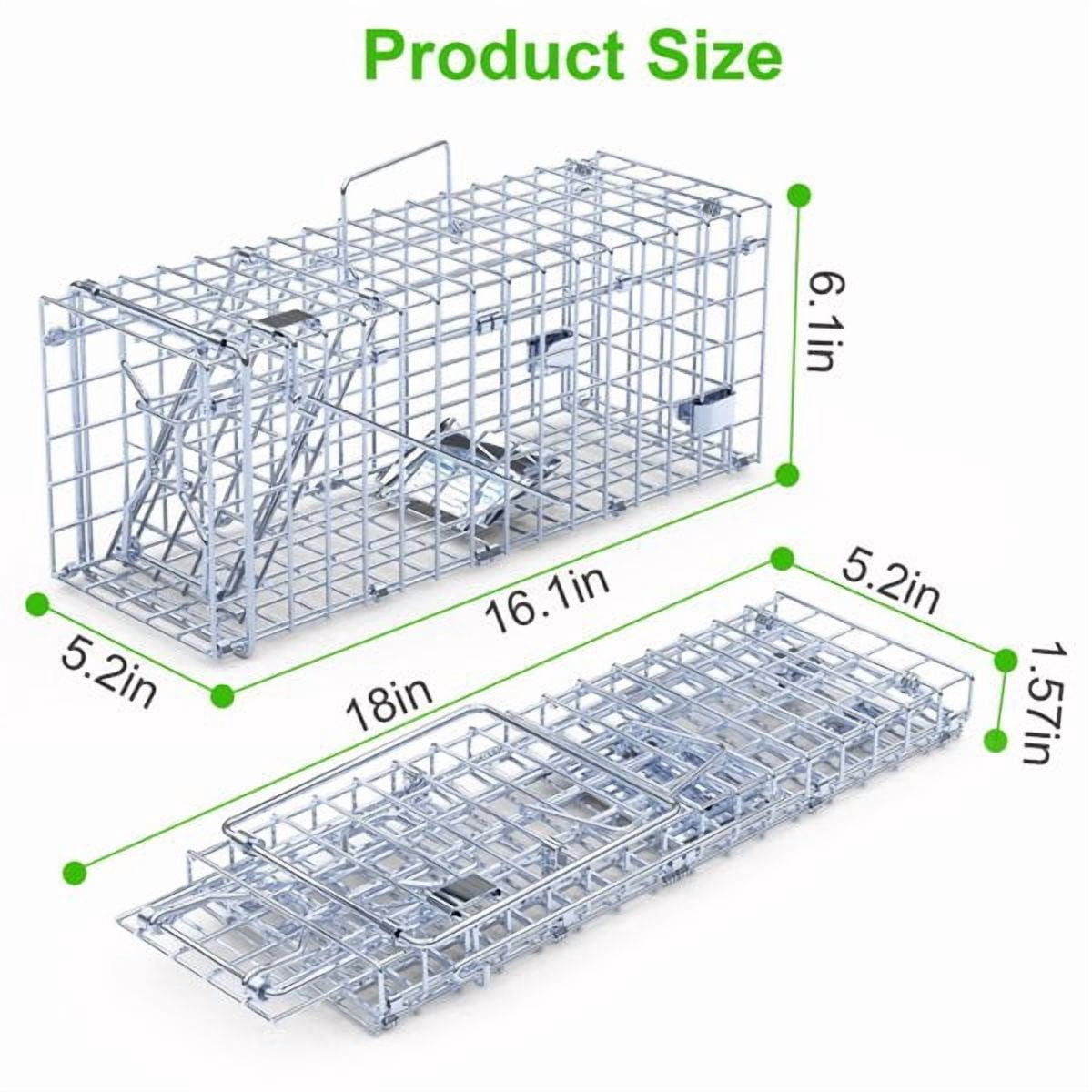 imerelez 2-Pack Humane Mouse Traps – Instant-Lock One-Way Door, 2 mm Galvanized Metal, Safe for Kids & Pets, Indoor/Outdoor Reusable Catcher, Easy-Set & Release