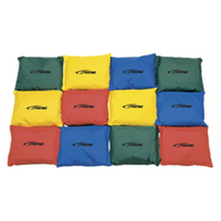 Sportime Nylon Square Bean Bags, 4 Inches, Set of 12