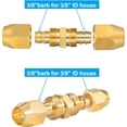thumbnail image 2 of HAHDAXIA 2 Pcs Raccord d'Air Réutilisable en Laiton Solide pour Boyau de 3/8 Po ID, Raccord de Réparation de Boyau en Flexeel, 2 of 7