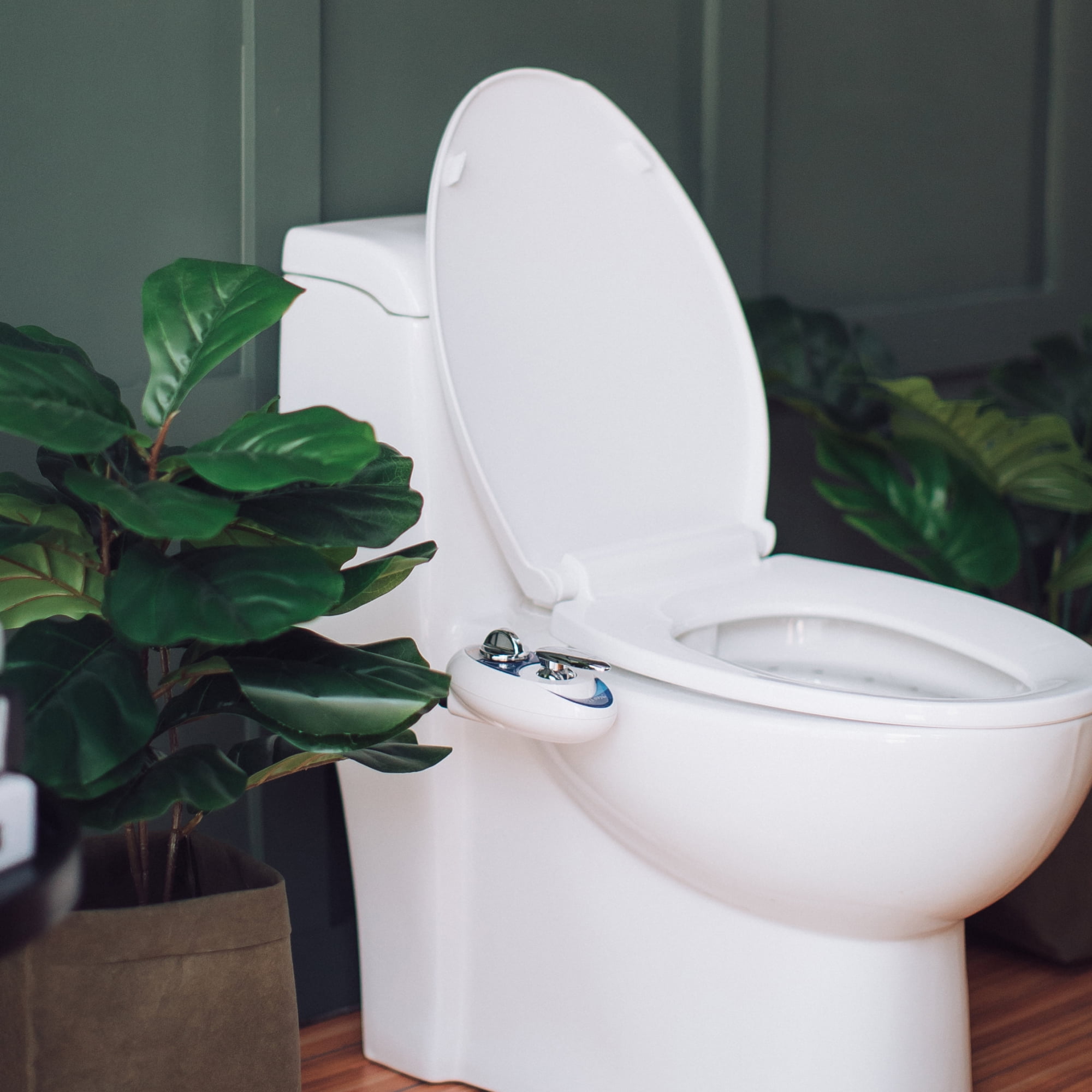 LUXE Bidet NEO 320 - Self Cleaning Nozzle - Warm Water Non-Electric Bidet Attachment (Rose Gold)