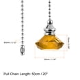 thumbnail image 6 of Uxcell Ceiling Fan Pull Chain Decorative Crystal Chain Extension Diamond Pendant Amber, 6 of 6