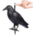 thumbnail image 3 of 1 Uds. Cuervo, espantapájaros de plástico negro, repelente de palomas para jardín, repelente de aves, antipalomas para defensa de balcón, palomas, gorriones, antipájaros, espantapájaros, 3 of 5