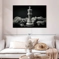 thumbnail image 2 of Elephant Stock Chess King Wall Art - Horizontal Canvas Wall Art - Living Room Wall Decor - Hobbies And Lifestyle Canvas - Black And Gray Decor - 45" x 30", 2 of 8