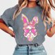 thumbnail image 2 of Tops de Manga Corta de Verano para las Mujeres Imprimir Blusa de Cuello Redondo, Moda Ligera de Poliéster Spandex, 2 of 6