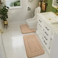 thumbnail image 2 of Juego de alfombras de baño LOCHAS Beige de 2 piezas para bañera/inodoro, 2 of 7