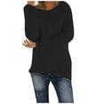 thumbnail image 2 of LEEYNEER Blouses for Women Plus Size Women Fashion Loose Plush Solid Color Long Sleeves Sweater T-shirttops, 2 of 4