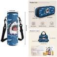 thumbnail image 7 of KUIFORTI Blue Shark Lunchbox and Bookbag Kid Backpack Set of 4 Cool Boys Backpack Lightweight for Elementary Students Primary Middle School Back to School Gifts Pencil Bags Water Bottle Sleeve, 7 of 7