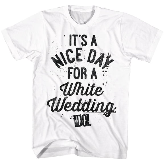 Billy Idol Nice Day White Adult T-Shirt 5Xl