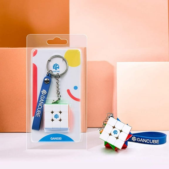 3x3  Keychain Speed Cube, 1.2 Inch Smooth Turning Puzzle Toy