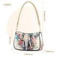 thumbnail image 3 of Elephant Head FlowersWomen Small Shoulder Bag Crossbody Tote Hobo Bags Purse Clutch Handbags with Chain Strap for Women, 3 of 7