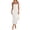 White, variant on Women's Sexy Backless Satin Maxi Dress V-Neck Side Cutout High Split Graduation Dress