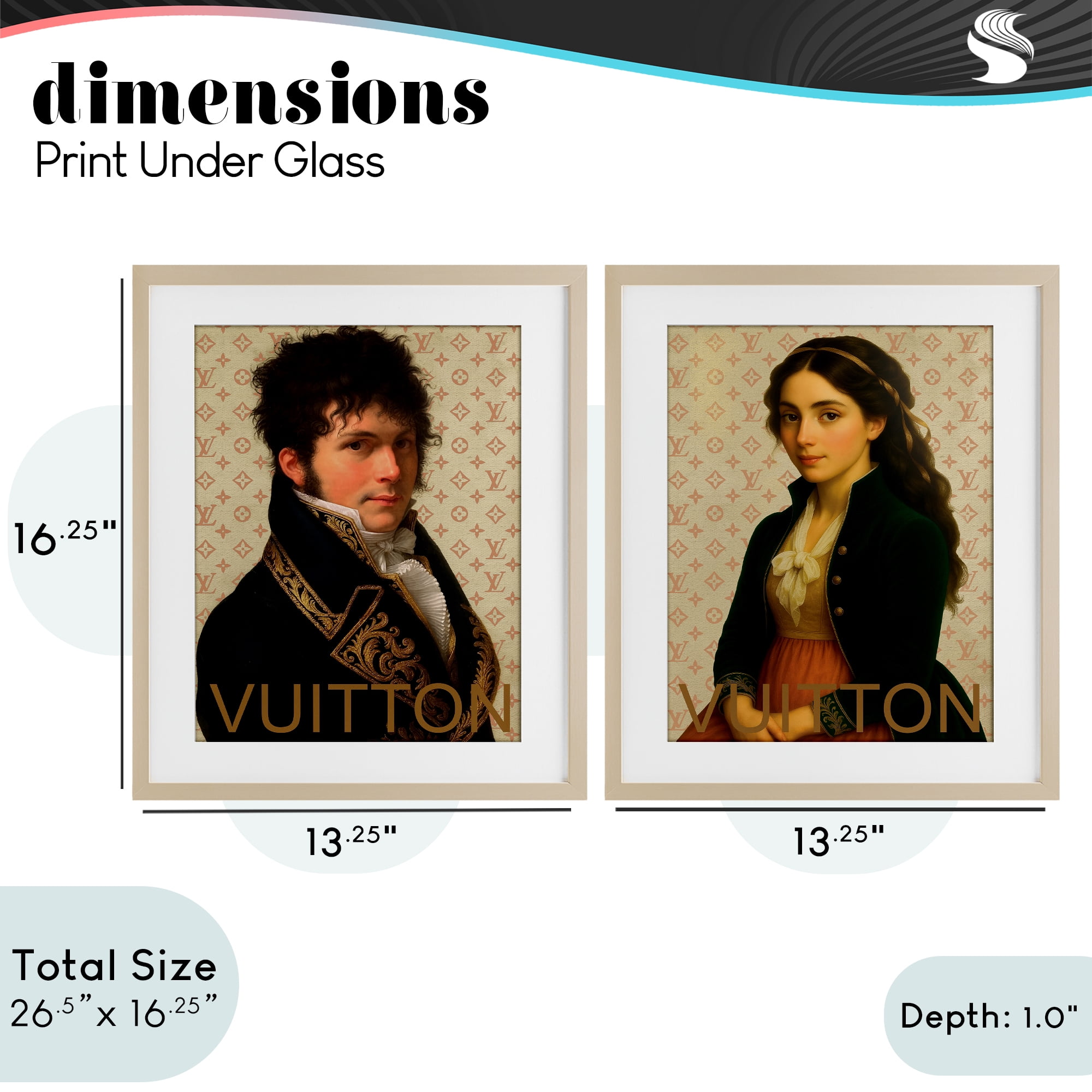 Stupell Industries Glam Fashion Models in Spring 2 Piece Birch Framed Print Under Glass Set, design by Grotto Studios