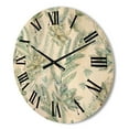 thumbnail image 3 of Designart 'Floral Seamless Pattern Succulents and Ferns Thorns' Farmhouse Wood Wall Clock, 3 of 5