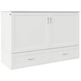 thumbnail image 5 of Atlin Designs Traditional Solid Wood Queen Murphy Bed Chest in White, 5 of 13