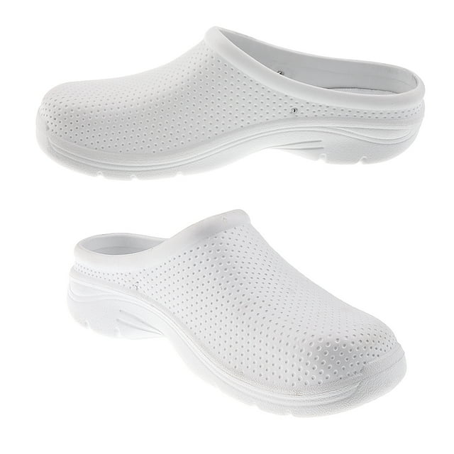 Pantuflas no desechables Zuecos de enfermería Accesorios transpirables adecuados para viajes Blanco Colcomx Zueco de trabajo antideslizante