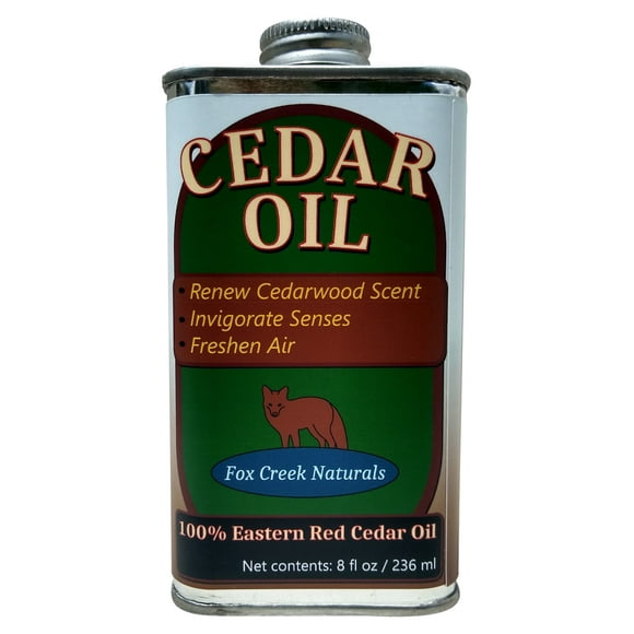 8oz Cedar Oil Can - Essential Eastern Red Cedar Wood (juniperus virginiana) Oil - Fox Creek Cedar Oil