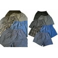 thumbnail image 4 of ToBeInStyle Boys' Pack of 6 Assorted Cotton-Blend Tartan Patterned Boxer Shorts - Small, 4 of 6