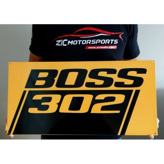 Mustang BOSS 302 Logo Steel Sign Wall Art