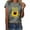 Gray, variant on Ukumplol Oversized Tshirts for Women Plus Size Tops for Women Printing Women Blouse Tops Short O-Neck Letter Sleeves Casual Loose T-Shirt Women's Blouse Graphic Tees for Women Black L