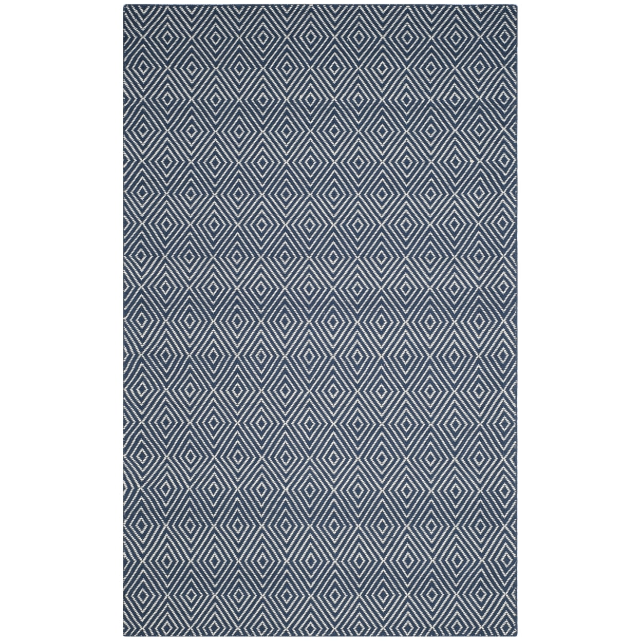 SAFAVIEH Wilton Donella Geometric Diamonds Area Rug, Navy/Ivory, 8' x 10'