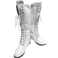 thumbnail image 2 of White Adult Pro Wrestling Boots Costume WWF WWE Super Hero Boxing Mens Shoes, 2 of 5