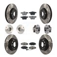 thumbnail image 1 of Transit Auto Front Rear Hub Bearings Assembly Coated Disc Brake Rotors and Semi-Metallic Pads Kit (10Pc) for Car Audi A3 Sportback e-tron with 80mm Pilot Diameter - Left Right Side KBB-123773, 1 of 11