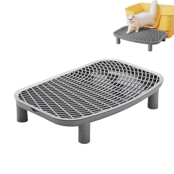 Cat Litter Mat with Trapping Design, Large Waterproof Non-Slip Mat for Litter Box, Easy Clean Kitty Catcher, 18.1 x 11.8 x 3.5 inch