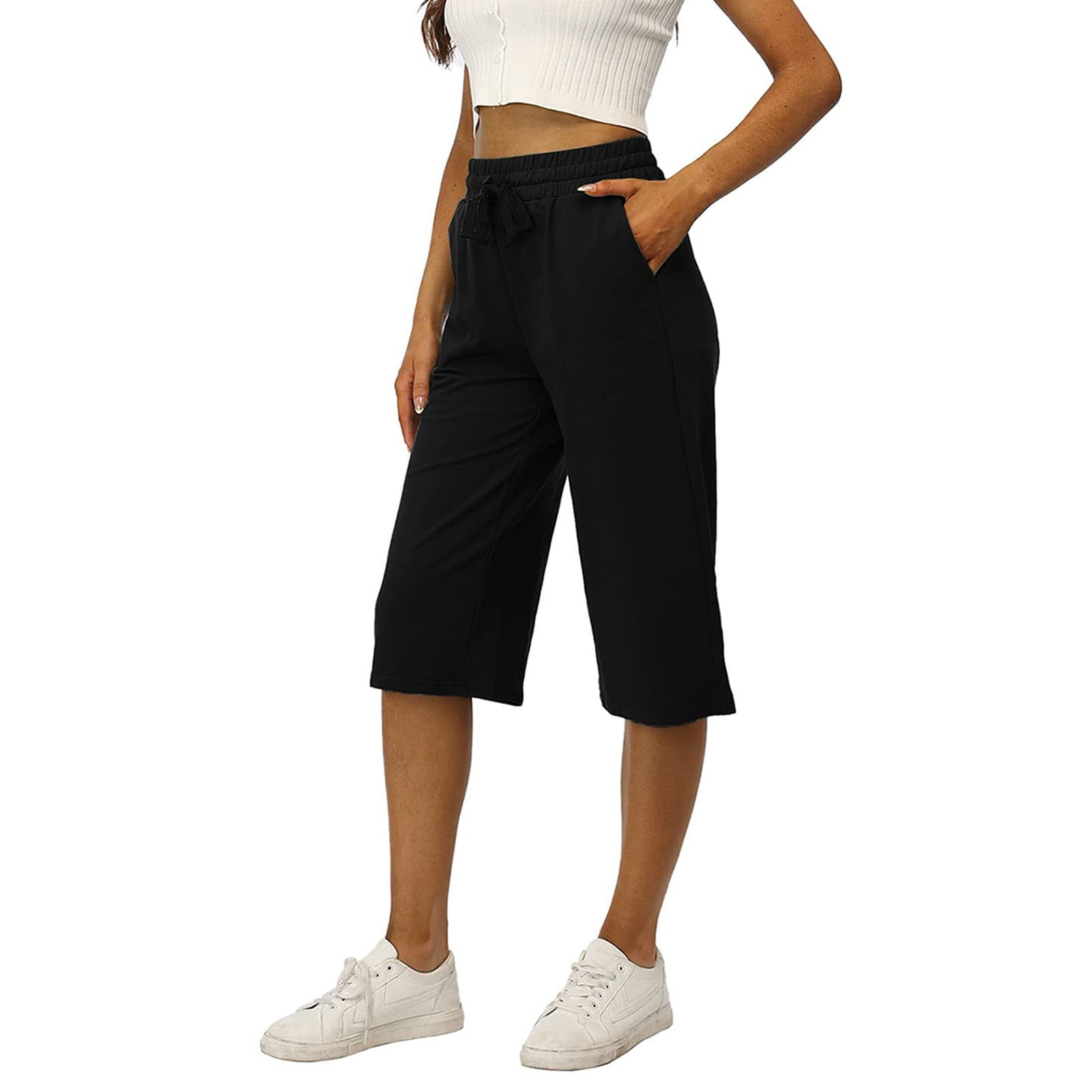 Petite black capris hot sale