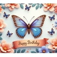 thumbnail image 4 of Colorful Design Butterfly Happy Birthday Banner Floral Pattern for Birthday Celebration Garden Party Kids Event, 4 of 7