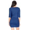 thumbnail image 4 of Women's Casual 3/4 Sleeve Solid Bodycon Mini Dress, 4 of 5