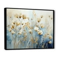 thumbnail image 2 of Designart "Delightful Flower Garden In Grey And Gold I" Plants Floater Framed Wall Art Living Room, 2 of 5