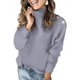 thumbnail image 1 of Women's Sweaters Casual Long Sleeve Crewneck Striped Winter Pullover Knit Sweater Tops, 1 of 2