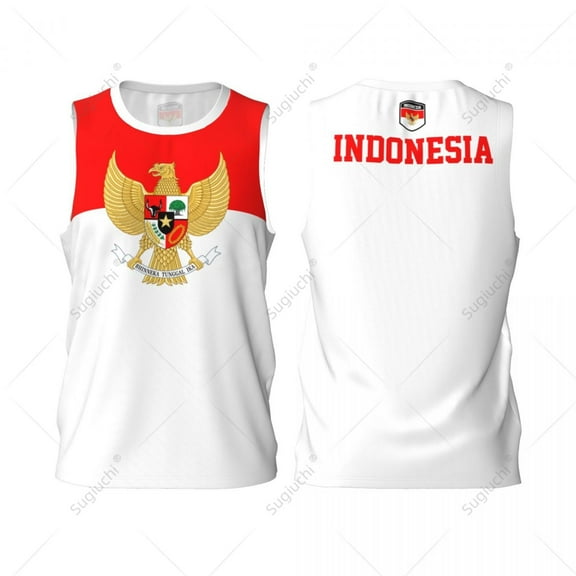 Indonesia flag men basketball sports jersey running fitness multifunction sleeveless tshirt exclusive custom name nunber
