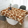 thumbnail image 2 of Tablecloth Animal Prints Brown Table Cloth Rectangle Table 60 x 84 Inch Giraffe Skin Texture Irregular Geometric Shape Fashion Kitchen Decorations for Home Dinner Party, 2 of 6