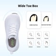 thumbnail image 3 of FefiYo Plantar Fasciitis Walking Sneakers, Wide Toe Box with Arch and Orthotic Support White US 6, 3 of 7