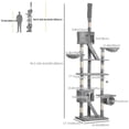 thumbnail image 2 of Large Light Grey Cat Tree Condo - 94"-102" Multi-Level Activity Center with Scratching Posts & 2 Condos | Living Room, Bedroom & More, 2 of 7