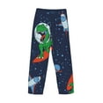 thumbnail image 5 of Disketp Dinosaur Astronaut Space Surfing Men'S Pajama Pants - Ultra Soft Fleece Sleep And Lounge Pants (Size: S-Xxl), 5 of 9