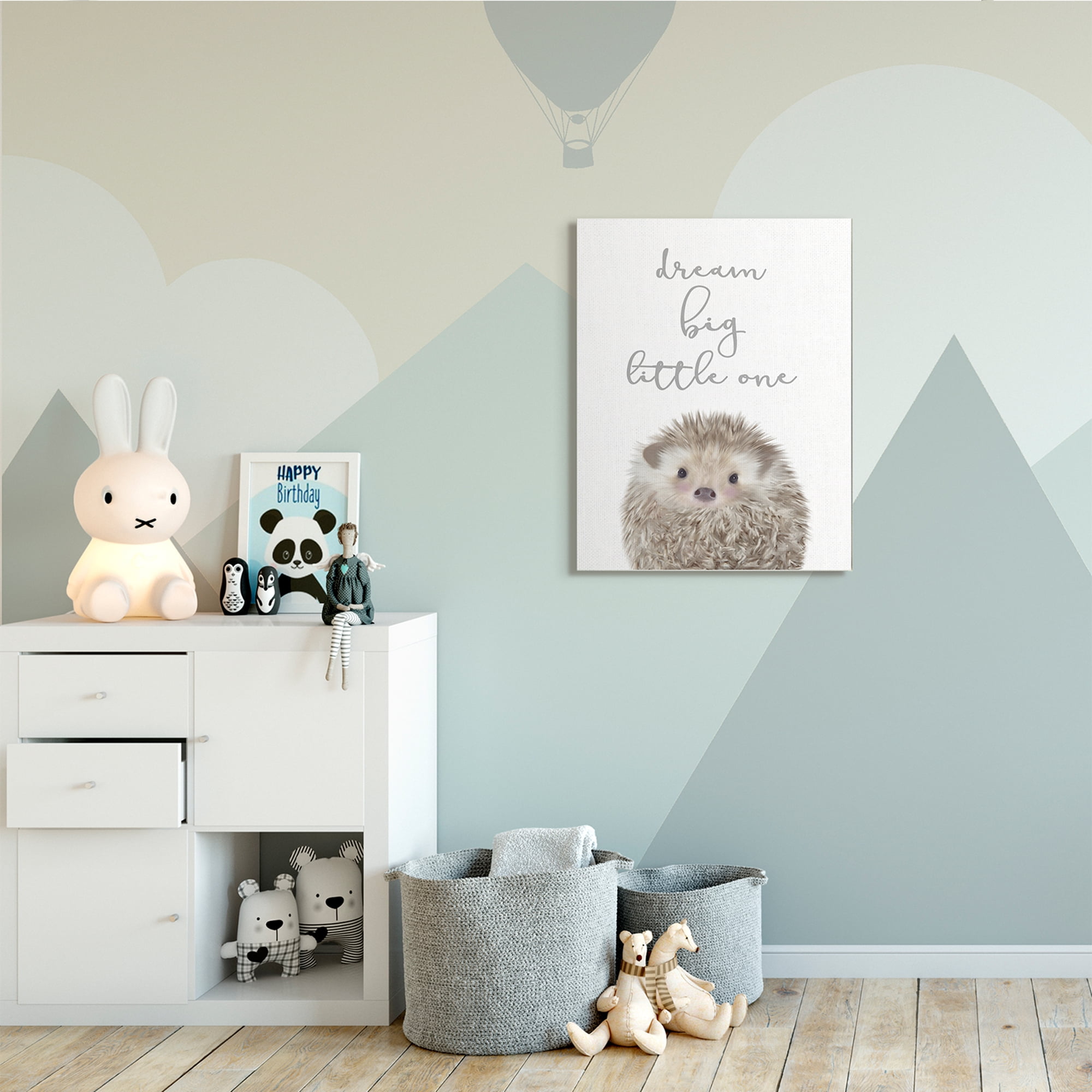 Stupell Industries Dream Big Little One Adorable Inspirational Hedgehog,30 x 40,Designed by Leah Straatsma