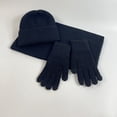 thumbnail image 4 of HNMKIU Cozy Winter Knit Scarf Hat Set For Women Men Unisex Soft Yarn Warm Weather Ensemble Accessories Black - One Size, 4 of 4