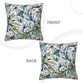 thumbnail image 3 of ZNDUO Square Home Decorative Throw Pillows, Corduroy Abstract Vintage Floral Texture Pattern Couch Pillows, Throw Pillows for Bed, 20"x20", 3 of 8