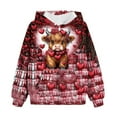 thumbnail image 4 of dazeni Teen Girls Cute Graphic Hoodies Trendy Funny Cow Heart Print Long Sleeve Sweatshirt Y2k Streetwear Hooded Pullover Tops, 4 of 6