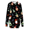 thumbnail image 6 of Tanghaowl Women's Sweatshirt Christmas Print Long Hoodie Casual Hoodie Dress for Holiday Comfort and Style Black L, 6 of 6