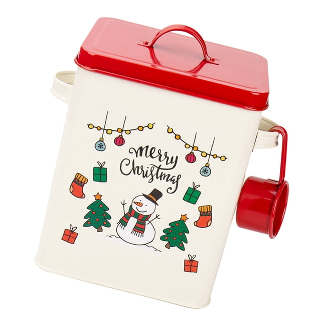 Caja de Pan de Metal, Galleta, Caramelo, Galleta, Pastel, Lata de Almacenamiento con Tapa Hermética Sunnimix Latas De Galletas De Navidad
