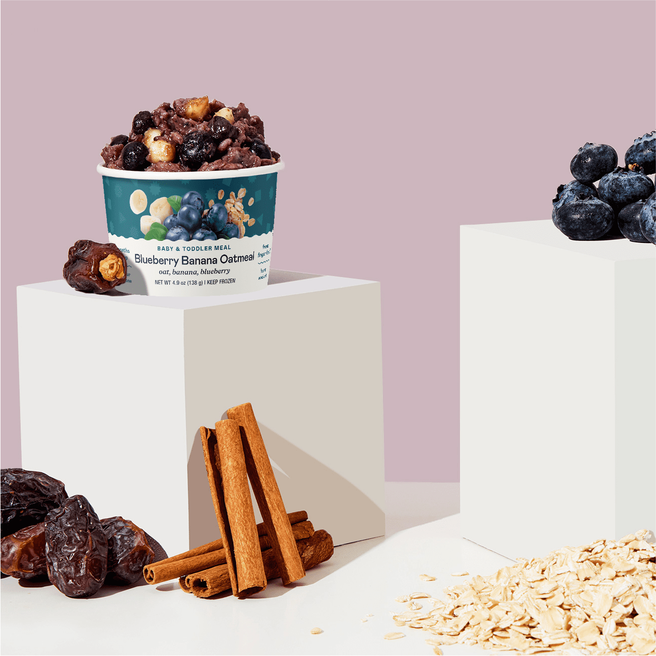 (12 Pack) Tiny Organics - Blueberry Banana Oatmeal