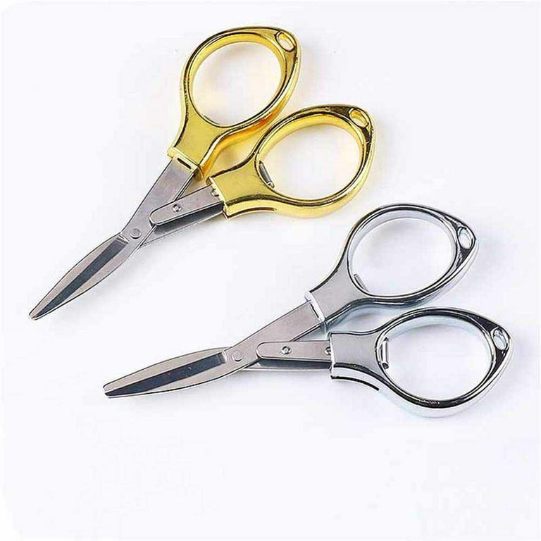 6 PC Stainless Steel Folding Pocket Travel Small Cutter Crafts Sewing Scissors