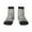 3 Black, variant on Silver Glitter Pattern Quarter Crew Socks,Toe Seamed Ankle Socks,Cotton Cushioned Breathable Athletic Crew Sports Socks
