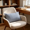 thumbnail image 2 of LEHOZIHEQ Plaid Pillows Case, Blue Plaid Decorative, 11.8×19.7 Inch Farmhouse Gingham Square Cushion Case, for Indoor Couch Bed or Outdoor Porch Patio, 2 of 6
