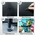 thumbnail image 5 of Dresser for Bedroom with 4 Storage Drawers Decorative Flower Vine Stained Glass Window Film Dressers Chest of Drawers Steel Framed Fabric Closet Organizers for Entryway, 5 of 7