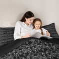 thumbnail image 5 of Feelyou Boho Mandala Damask Twin Comforter Sets, Black Skull Skeleton Bedding Set, 2pcs, 5 of 8
