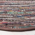 thumbnail image 3 of SAFAVIEH Rag Robynne Striped Cotton Area Rug, Rust/Multi, 4' x 4' Round, 3 of 11